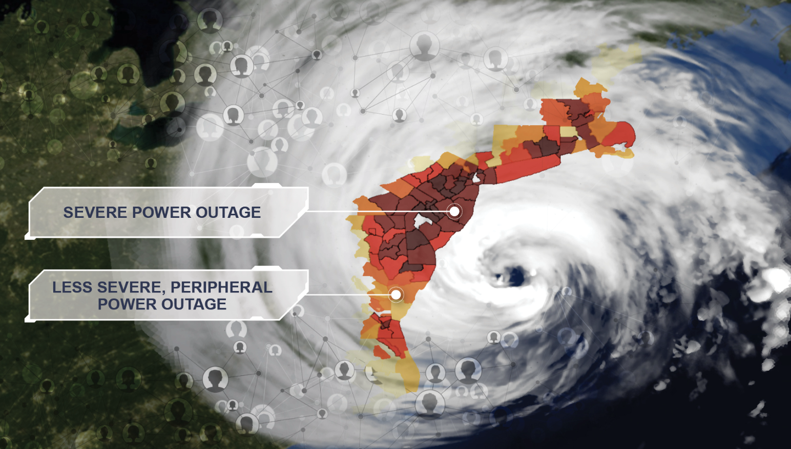 Estimated outages from a hypothetical storm striking Philadelphia