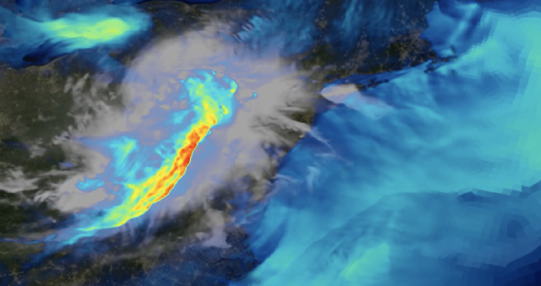 Wind speeds from the simulated 2012 North American Derecho